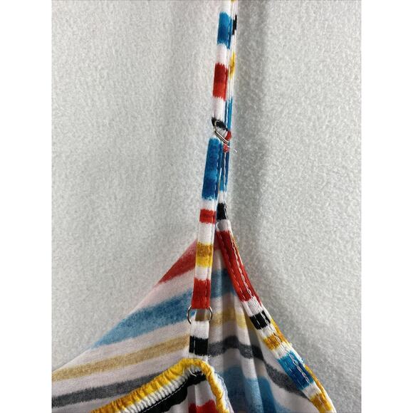 Bobbie Brooks Sundress Womens Plus Size 1X Red Blue Stripe Knit Beach Coverup - Picture 11 of 11